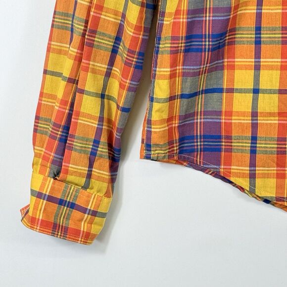 Authentic Rockies Jeanswear Vintage 90s Bright Plaid Shirt Top‎ Women's Large - Picture 3 of 7